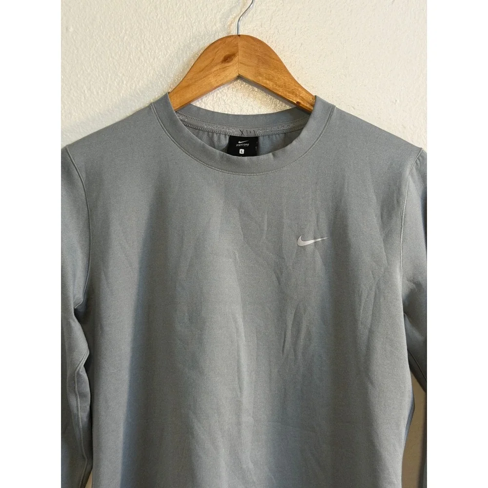 Nike Pro Warm Dri-FIT Long Sleeve Training Top Grey Mens L Athleticwear Gorpcore